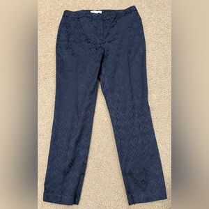 Chico's Dark Blue Patterned Pants